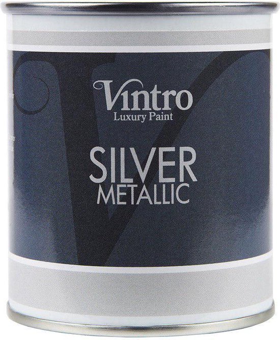 Structureel beschermen mengen Vintro Metallic Zilver Verf 250 ml | bol.com