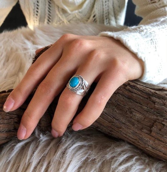 Zilveren ring Turquoise natuursteen | bol.com