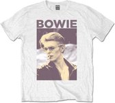 David Bowie - Smoking Heren T-shirt - L - Wit