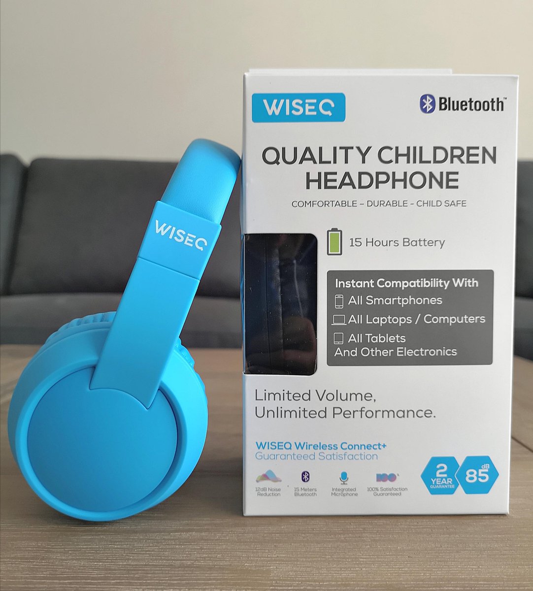 WiseQ Koptelefoon / Headset voor kinderen Draadloos / Wireless - Unbreakable Pin
