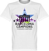 Barcelona 5 Star European Winners T-Shirt - Kinderen - 104