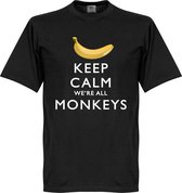 Keep Calm We're All Monkeys T-Shirt - XL