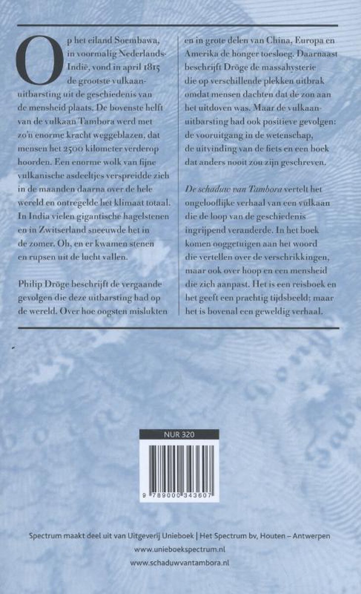 De schaduw van Tambora - back cover