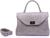 Classic chic handbag Qischa® souris grijs glossy