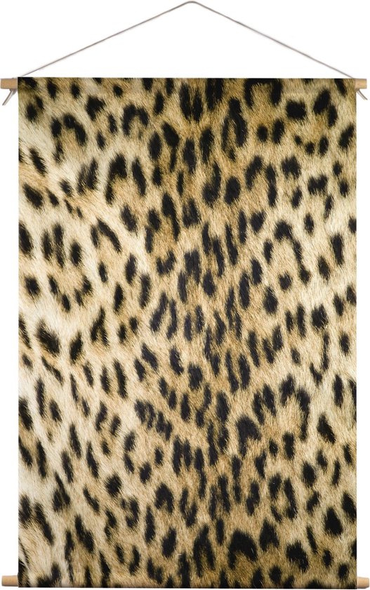 Imprimé léopard clair | Animaux | Tissu textile | Affiche textile | Décoration murale | 90 cm x 135 cm » | Peinture