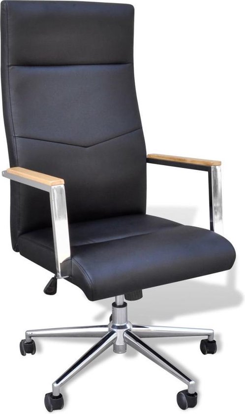 hjh OFFICE 670800 kinderdraaistoel KID GAME AL, kunstleer, zwart/blauw, kinderbureaustoel stoel met armleuning, in hoogte verstelbaar