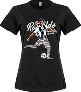 Ronaldo Script Dames T-Shirt - Zwart - S