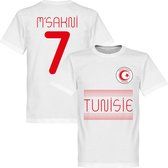 Tunesië Msakni 7 Team T-Shirt - Wit - 5XL