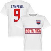 Costa Rica Campbell 9 Team T-Shirt - Wit - XXXL