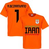 Iran A. Beiranvand 1 Team T-Shirt - Oranje - L