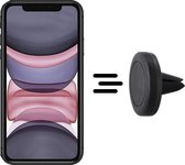 Shop4 - Geschikt voor iPhone 11 Autohouder Magnetische Ventilatierooster Houder Zwart