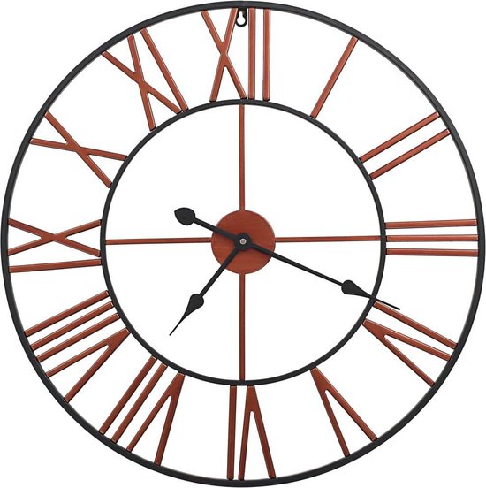 Horloge murale 58 cm métal rouge | bol
