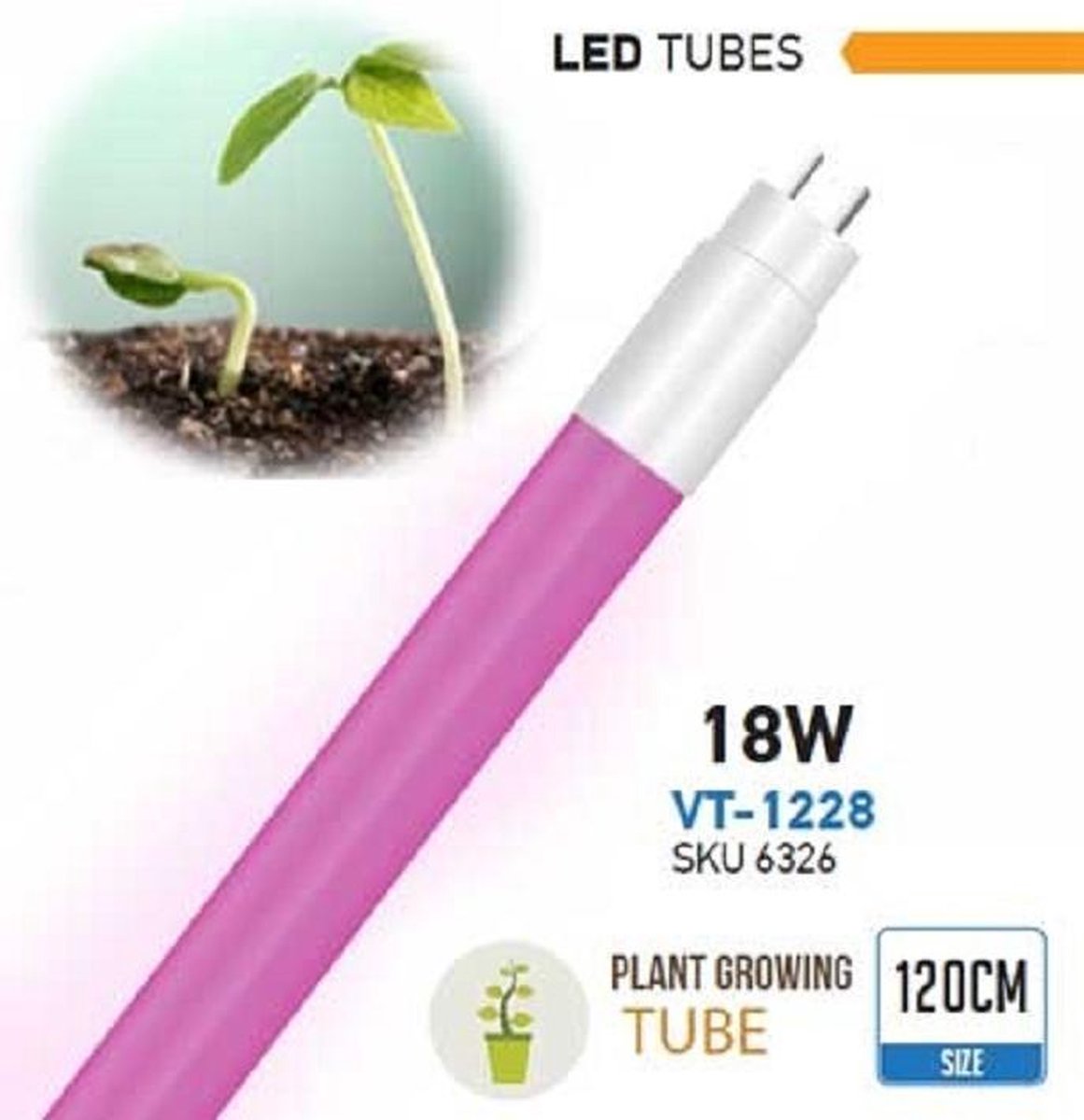 Tube fluorescent à LED 18W T8 LED TUBE DE CROISSANCE DES PLANTES 120CM |  bol.com