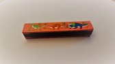 mondharmonica Roze Dino hout