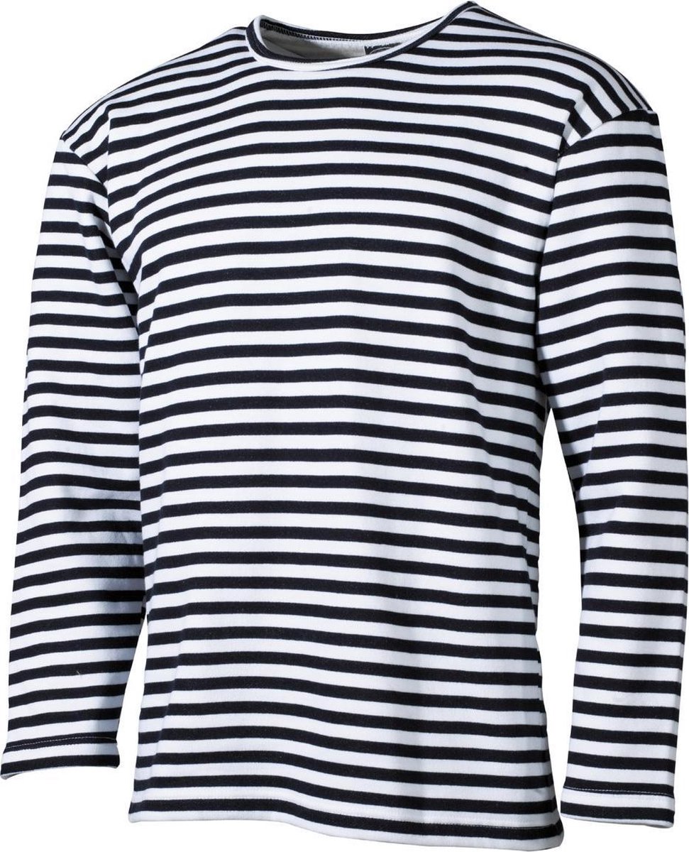 MFH Russisch marine strandshirt met lange mouw warme variant met geruwde zachte binnenkant – OVER-SIZED Blauw