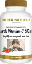 Golden Naturals Acerola Vitamine C 500 mg (100 veganistische zuigtabletten)