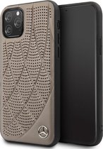 iPhone 11 Pro Backcase hoesje - Mercedes-Benz - Effen Bruin - Leer