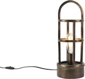 QAZQA kevie - Art Deco Tafellamp - 1 lichts - H 410 mm - Brons - Woonkamer | Slaapkamer