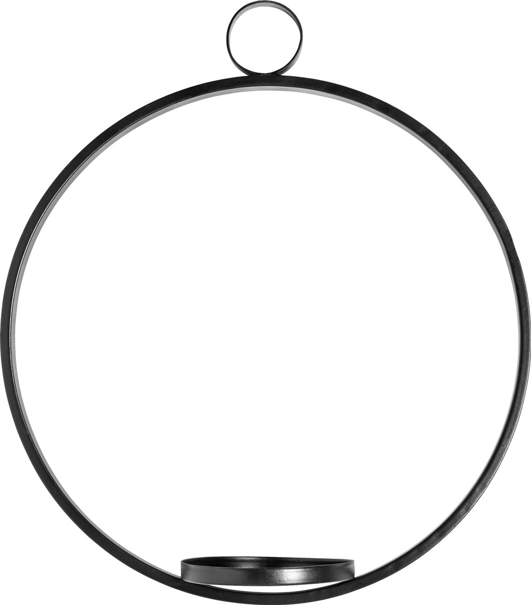 Nordal Circle Kandelaar hangend, zwart, ø30cm | bol.com