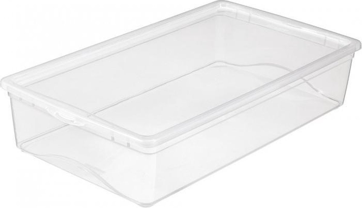 Sunware Omega schoenen opbergsysteem 19L - 58.7x 33.1x12.5 cm - Transparant