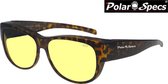 Polar Specs® Overzet Nachtbril PS5097 – Havana Brown – Polarized Nightdriving – Medium – Women