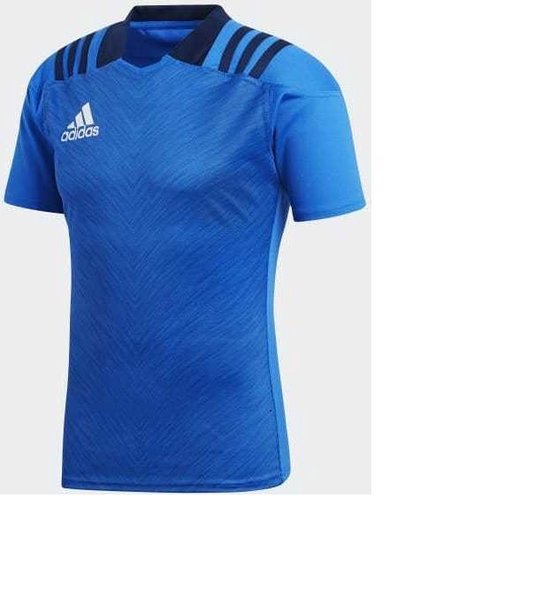 Adidas Rugbyshirt training blauw maat M