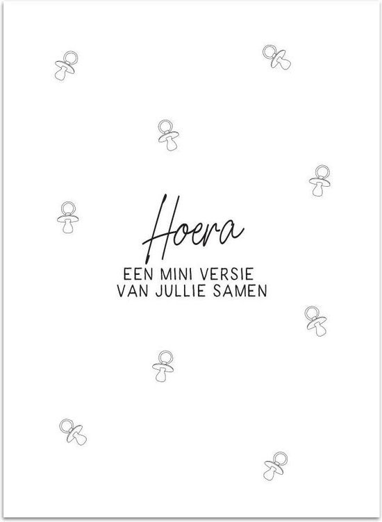 Bol Com Livlaf Kaart Geboorte Felicitatie Hoera Een Mini Versie Van Jullie Samen