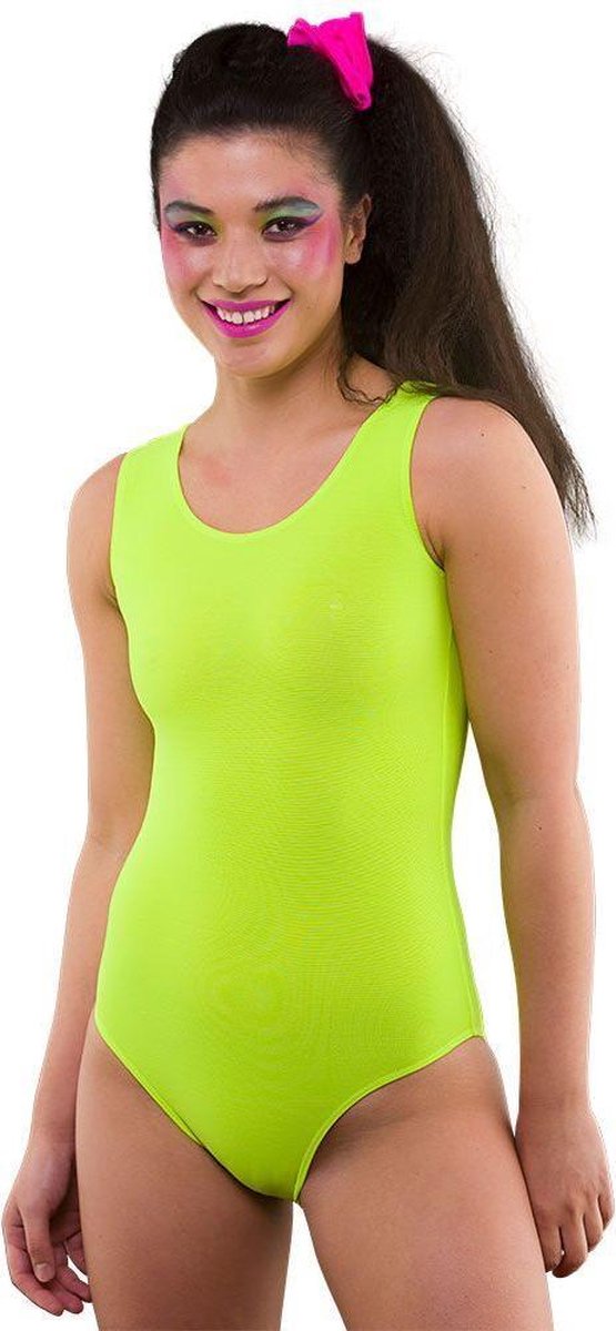 80's bodysuit - Neon Geel (XS/S)