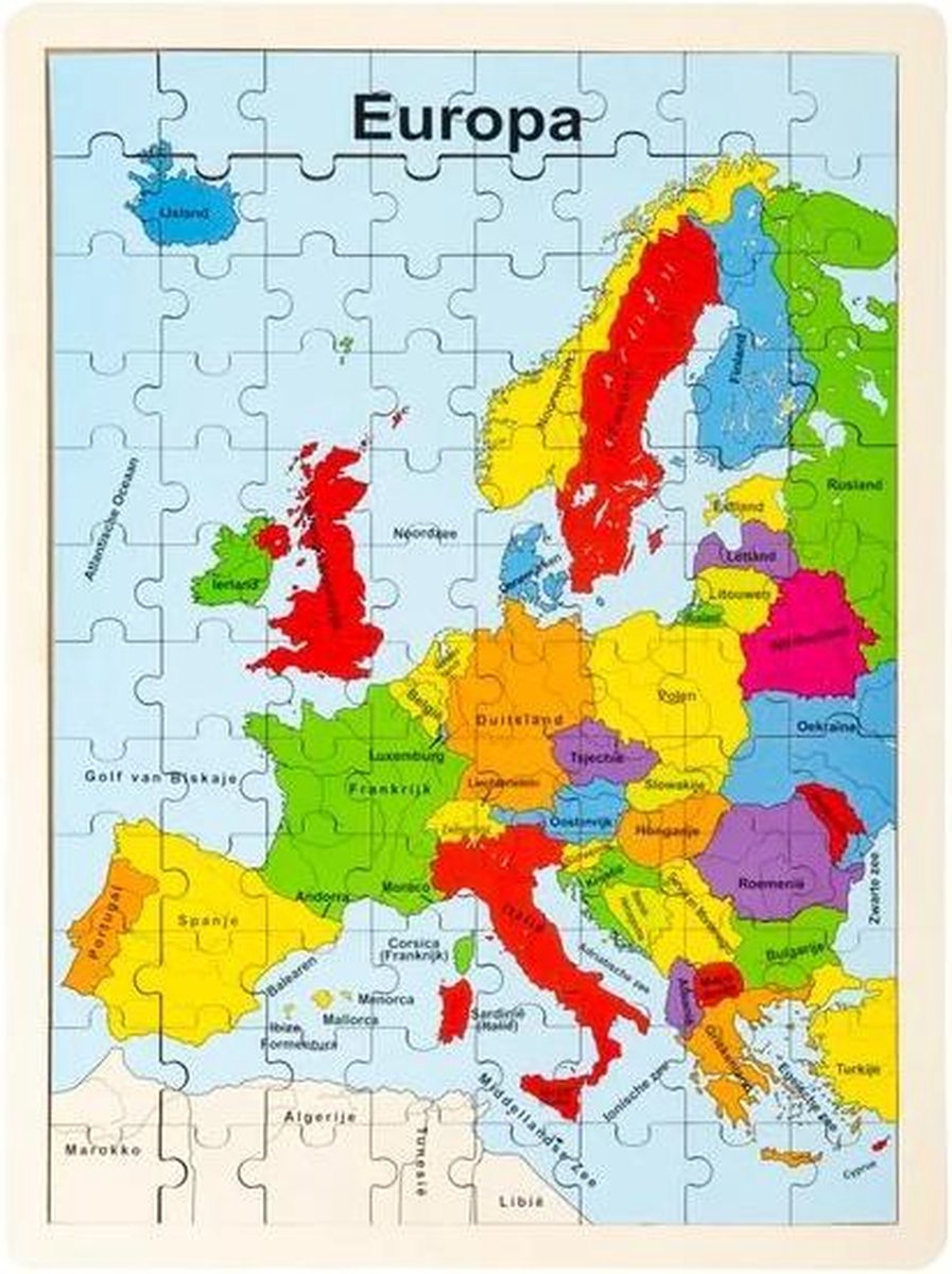 Playing Kids - Kaart van Europa Puzzel - 96-delig - Educatief - 3+ jaar |  bol.com