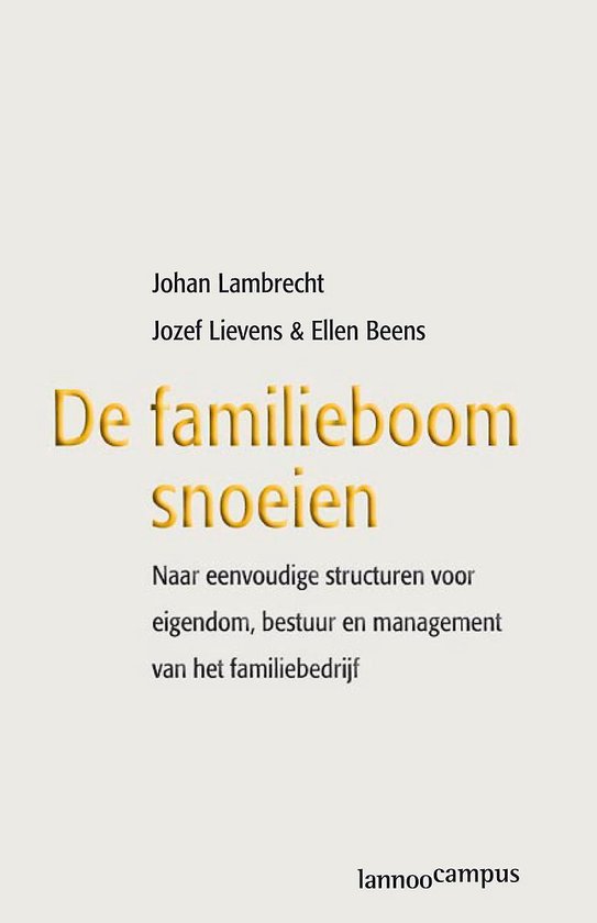 Cover van het boek 'De familieboom snoeien' van Jos Lievens en Jan Lambrecht