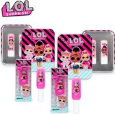 L.O.L Surprise! pakket | lipgloss 2x | lipbalm in blik 2x