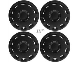 GoodGo Wieldoppen GRANIT-B 15 inch mat zwart. Set a 4 stuks in doos (a.u.b. tekst lezen!)