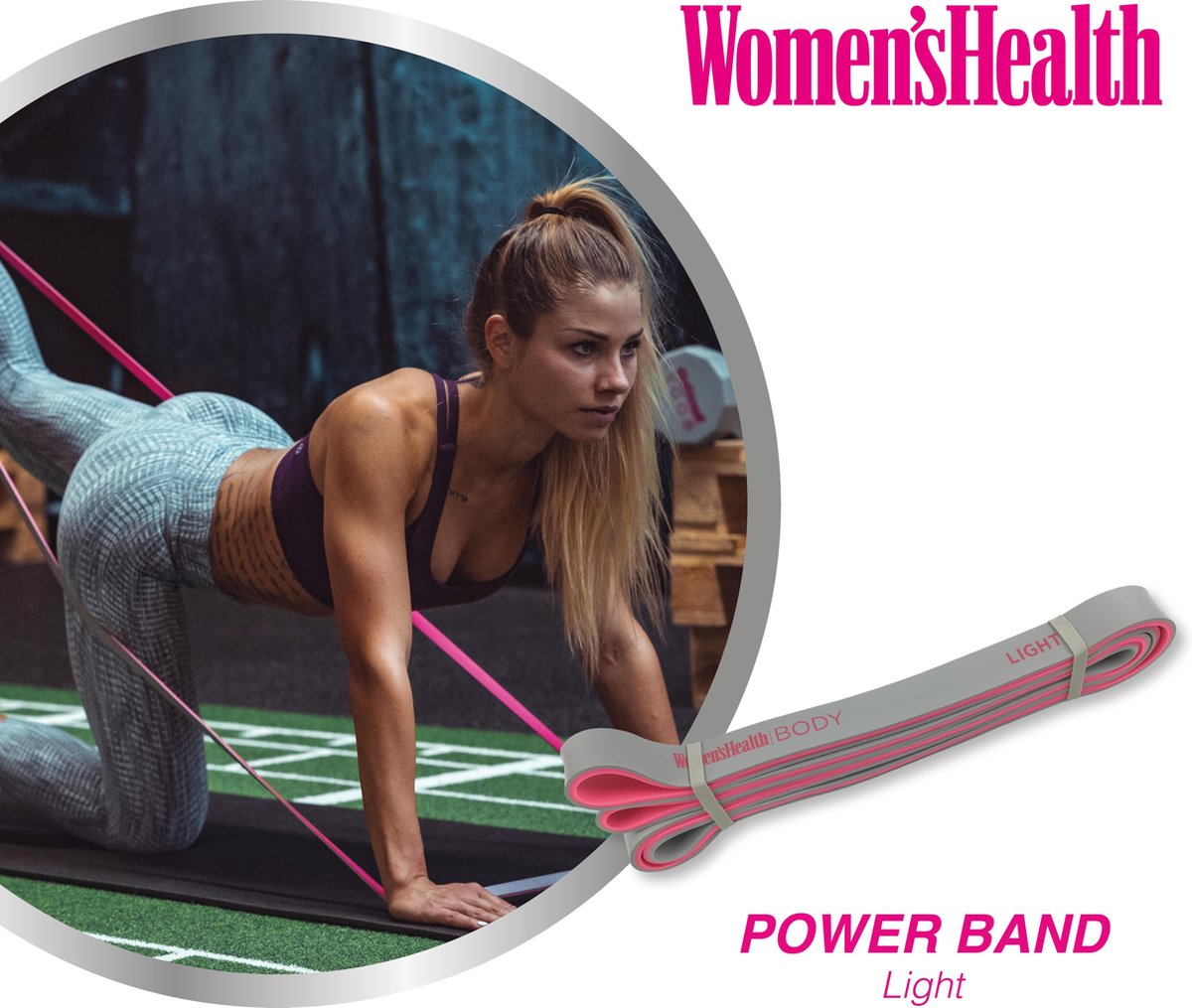 Women's Health Power Bands Light - weerstandsband – licht - fitnessaccessoires - Home Fitness