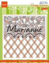 Marianne Design Embossing Folder met stansmal - DF3444 - Anja's flower border