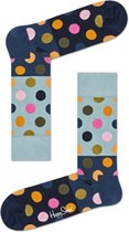 Happy Socks Big Dot Block Sokken blauw, Maat 36/40