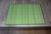 Bamboe Placemats - Rechthoekig - 30 cm x 45 cm -  Afwasbaar - Set per 6 stuks - Groen