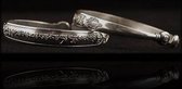 Tribal OMPMH Miao zilverkleurige armband - 1 cm - M