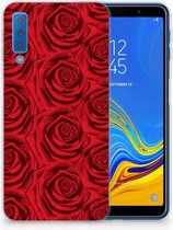 TPU Siliconen Backcase Geschikt voor Samsung A7 (2018) Red Roses