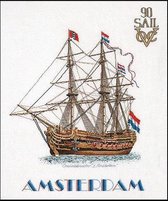 Thea Gouverneur Borduurpakket 2020A Sail Amsterdam 1990 - Aida stof 100% katoen