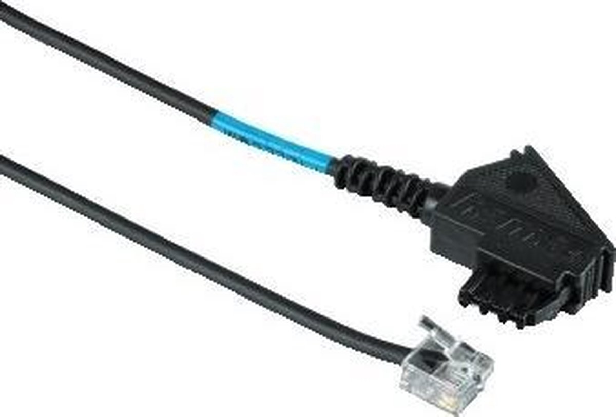 Hama ISDN NTBA Connecting Cable, 3 m 3m Zwart netwerkkabel