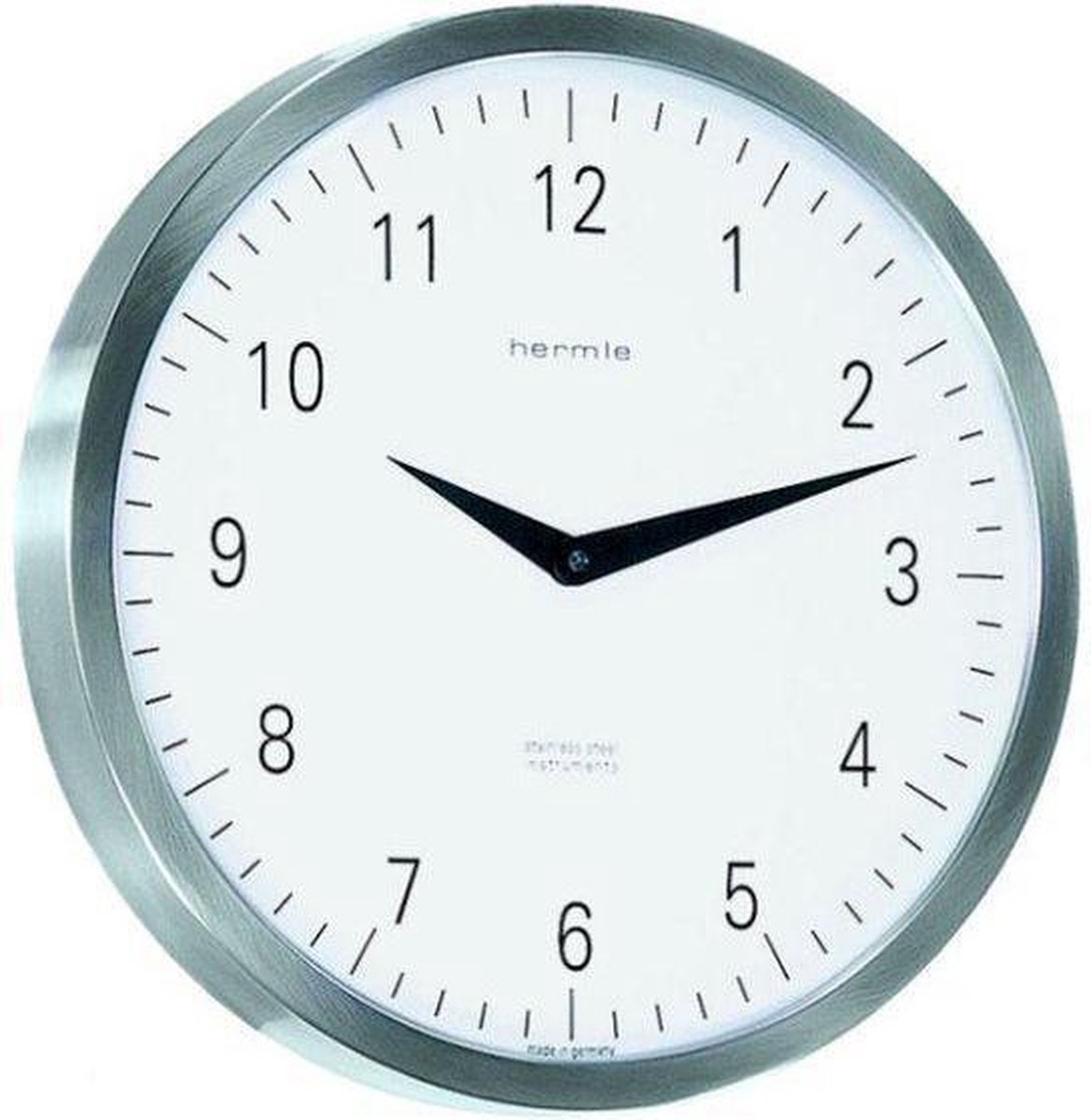 Hermle Metropolitan - Klok - Rond - RVS - Ø30 cm - Wit