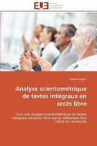 Analyse scientométrique de textes intégraux en accès libre
