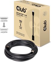 CLUB3D High Speed HDMI™ 1.4 HD Extension Cable 5m/16ft Male/Female, 5 m, HDMI Type A (Standard), HDMI Type A (Standard), Compatibilité 3D, 10,2 Gbit/s, Noir