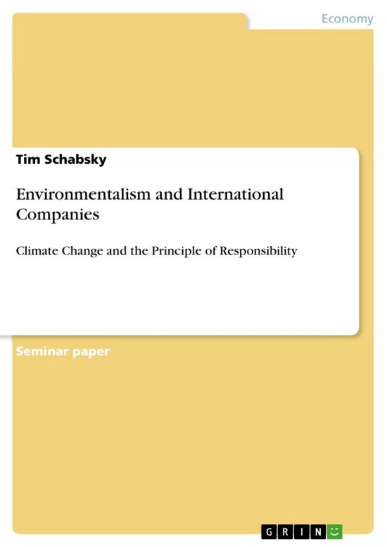 Environmentalism and International Companies - cover