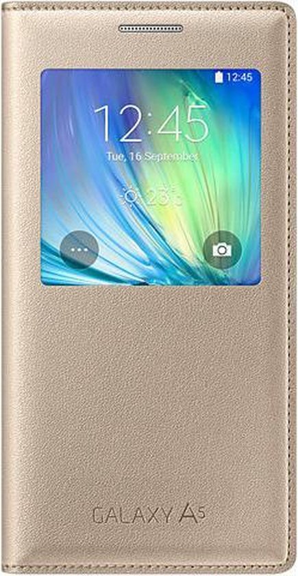 Samsung S-view cover - gold - Samsung Galaxy A5 (LET OP: voor 2015 model)