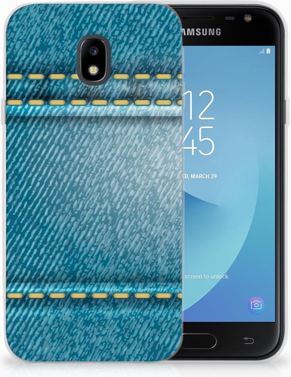 Back Cover voor Samsung Galaxy J3 2017 Silicone Back Cover Jeans