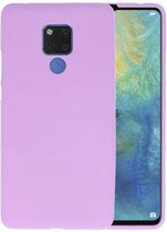 Bestcases Color Telefoonhoesje - Backcover Hoesje - Siliconen Case Back Cover voor Huawei Mate 20X - Paars