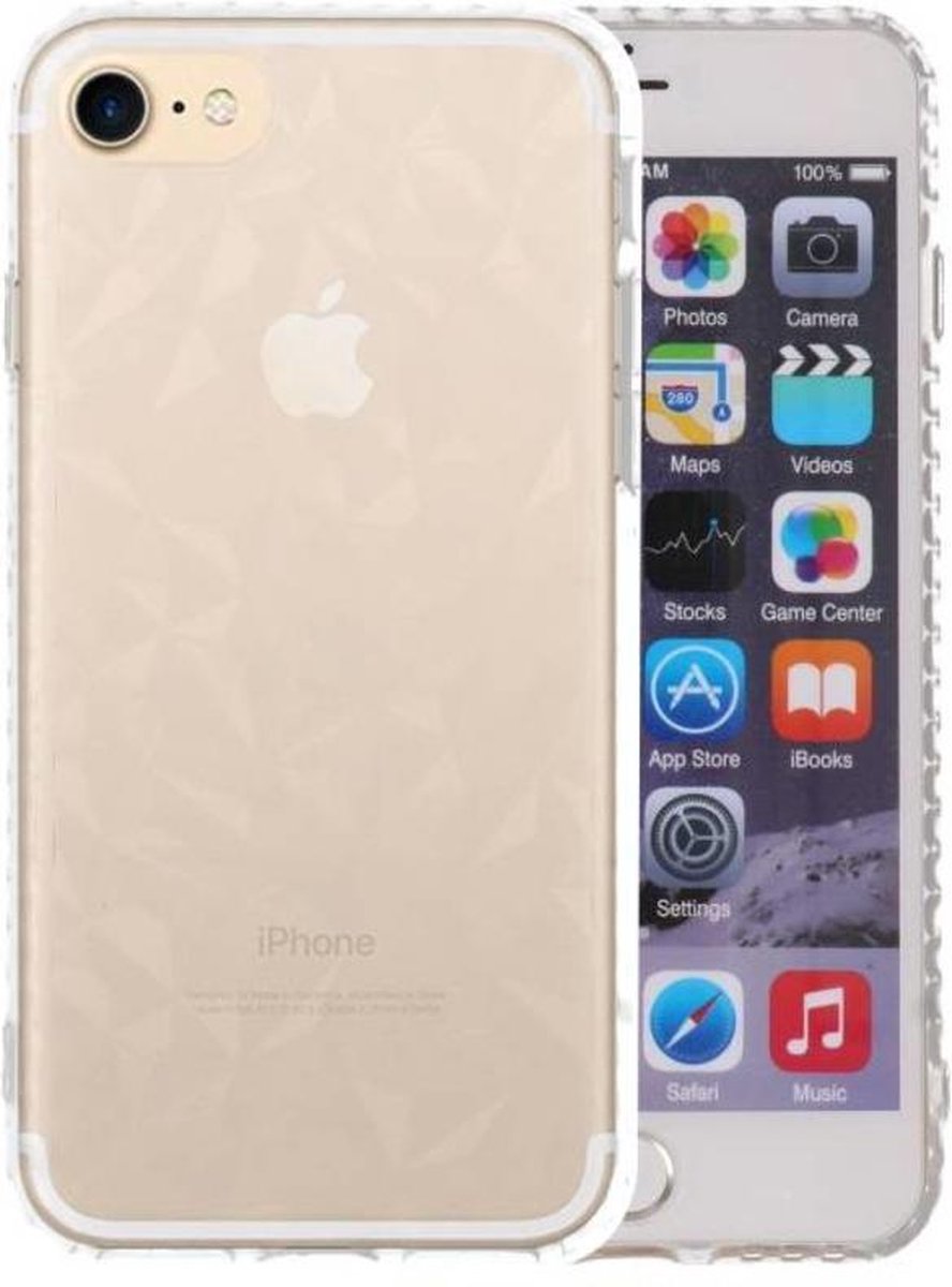 Transparant Geometric Style Siliconen Hoesjes voor iPhone 7 / 8 / SE 2020