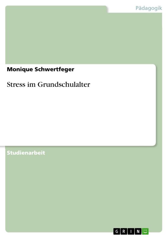 Stress im Grundschulalter - cover