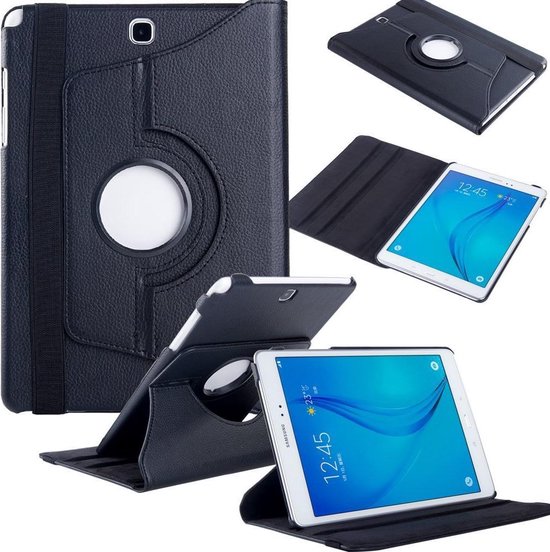 Étui pour tablette Galaxy Tab A 9.7 Zwart SM T550 avec housse de support  rotative à 360° | bol